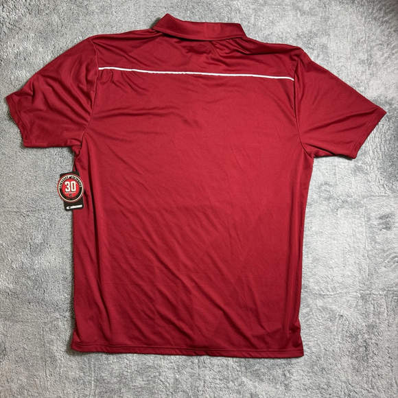 Colosseum Stanford University Cardinal Dri-Fit Polo Shirt Red Men’s Size XXL - Picture 5 of 6